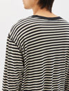 stripe slouch long sleeve t.shirt