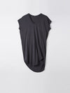 bassike boxy t.shirt dress with tail ll in washed navy