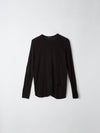 bassike heritage scoop hem long sleeve t.shirt in black