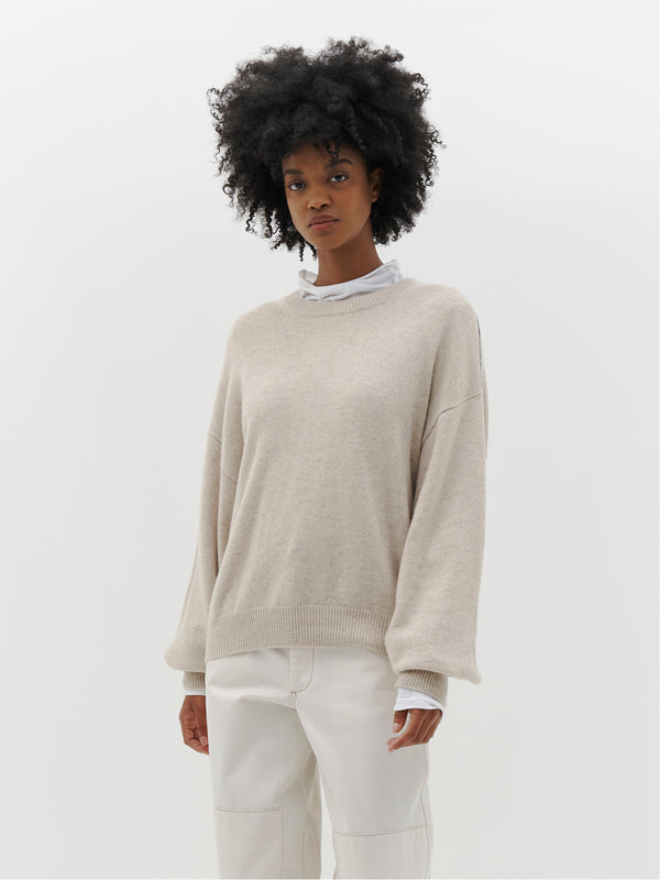 batwing cashmere crew knit