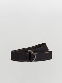 contrast stitch gabardine belt