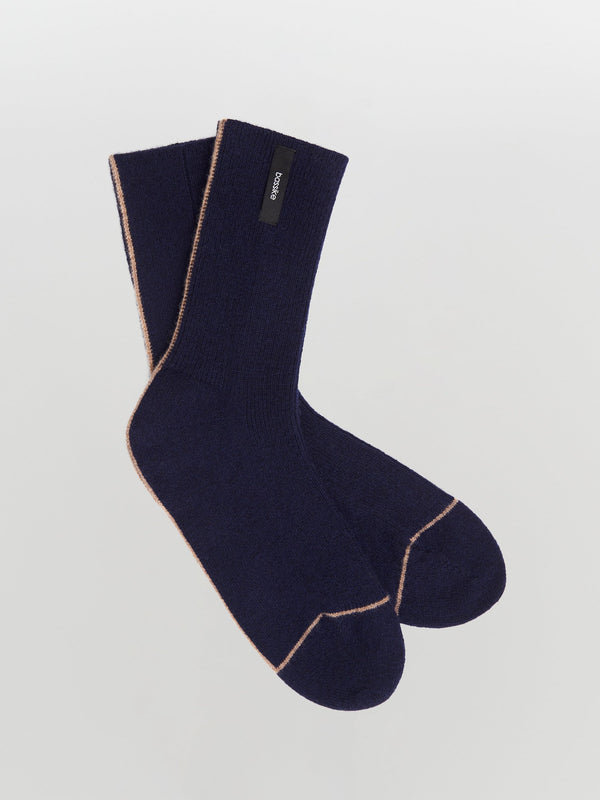 contrast cashmere stripe sock