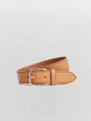 contrast stitch leather belt