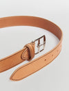 contrast stitch leather belt