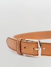 contrast stitch leather belt