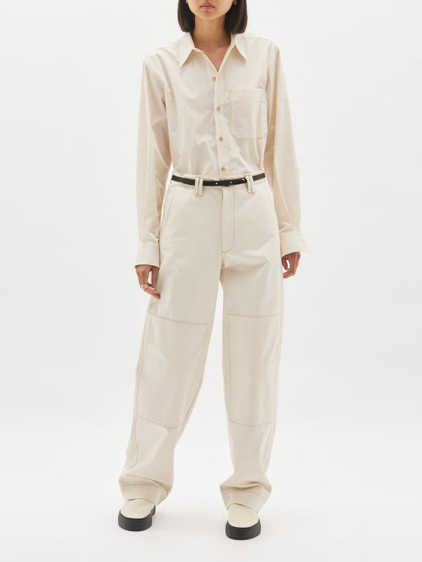 organic twill double knee pant