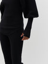 voluminous sleeve rib top