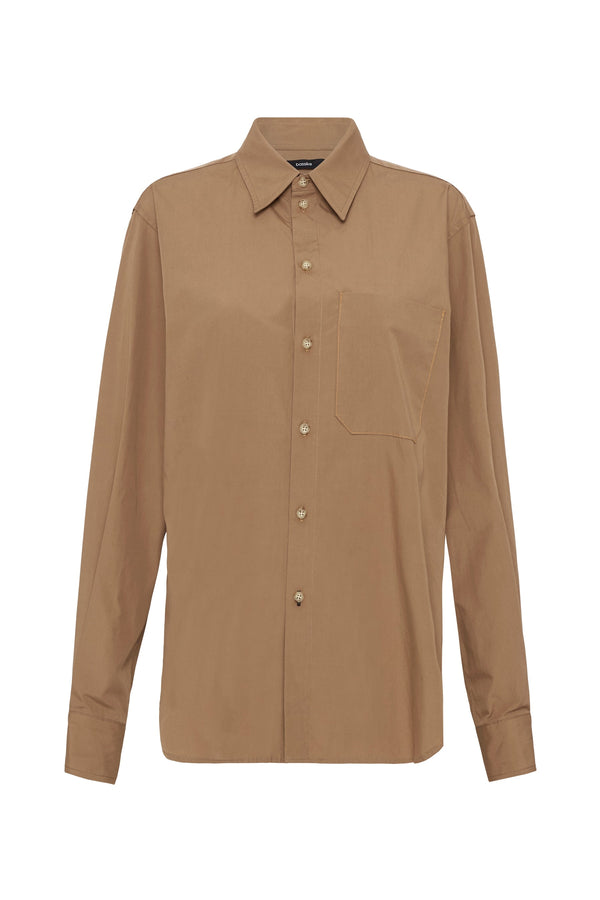 contrast detail dinner shirt