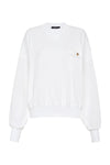 contrast panelled waffle sweat