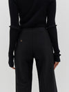 crepe bandless tailored pant