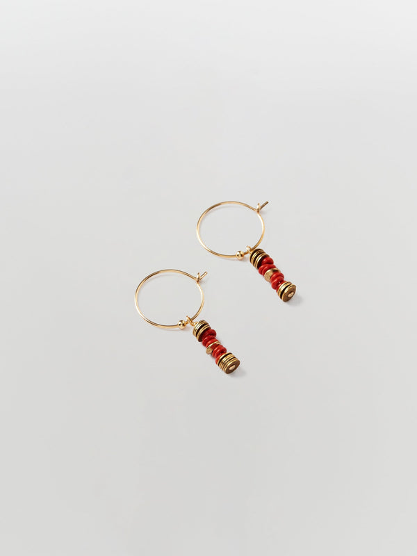 lanai & co red java drop earrings