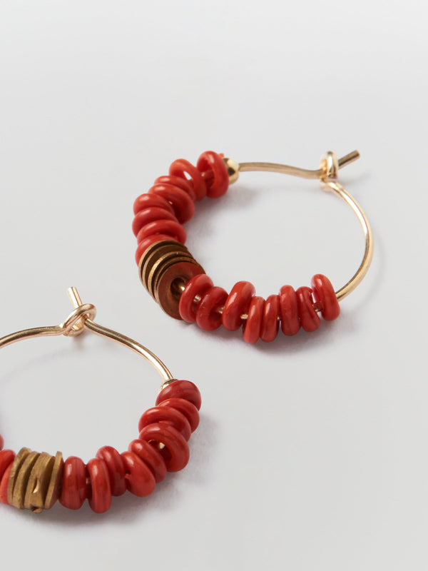 lanai & co red java mini hoops