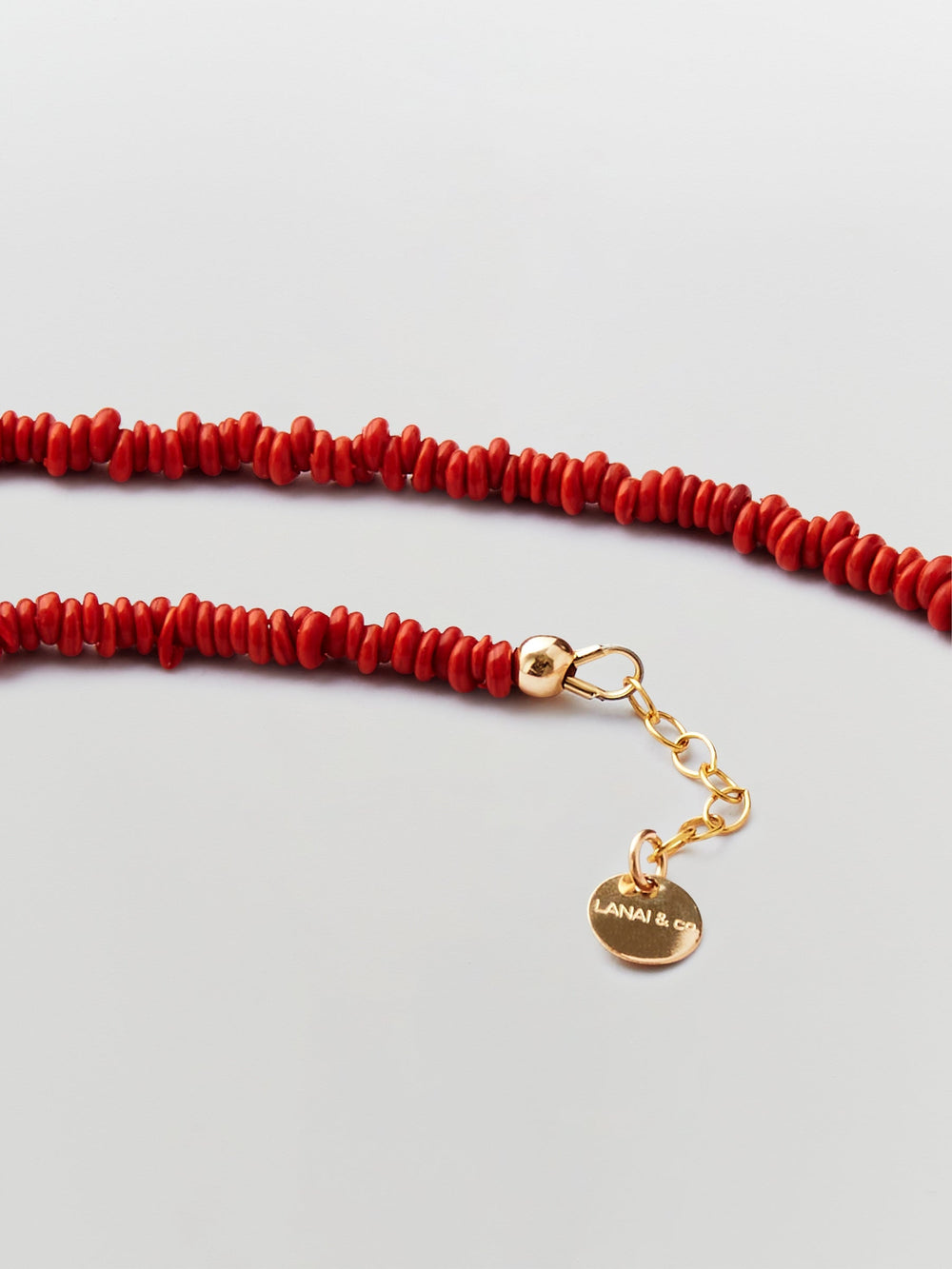 lanai & co red java glass necklace