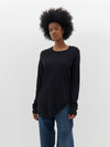 regular scoop hem long sleeve t.shirt