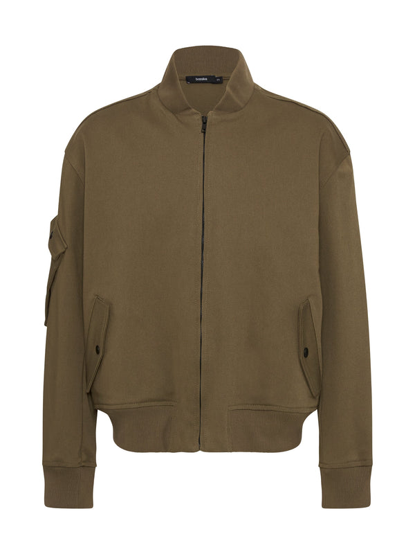 mercerised cotton twill bomber