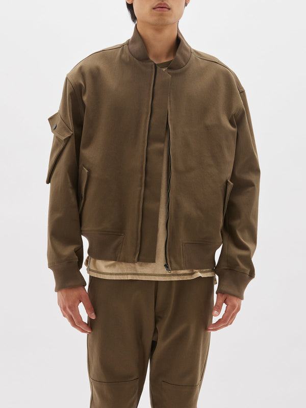 mercerised cotton twill bomber