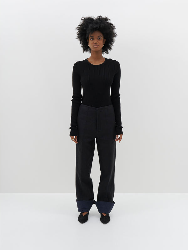 bandless cuff detail pant