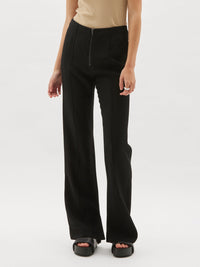 twill zip detail travel pant