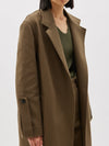 mercerised cotton twill trench