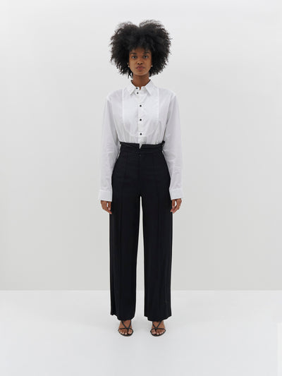 waistband detail tailored pant