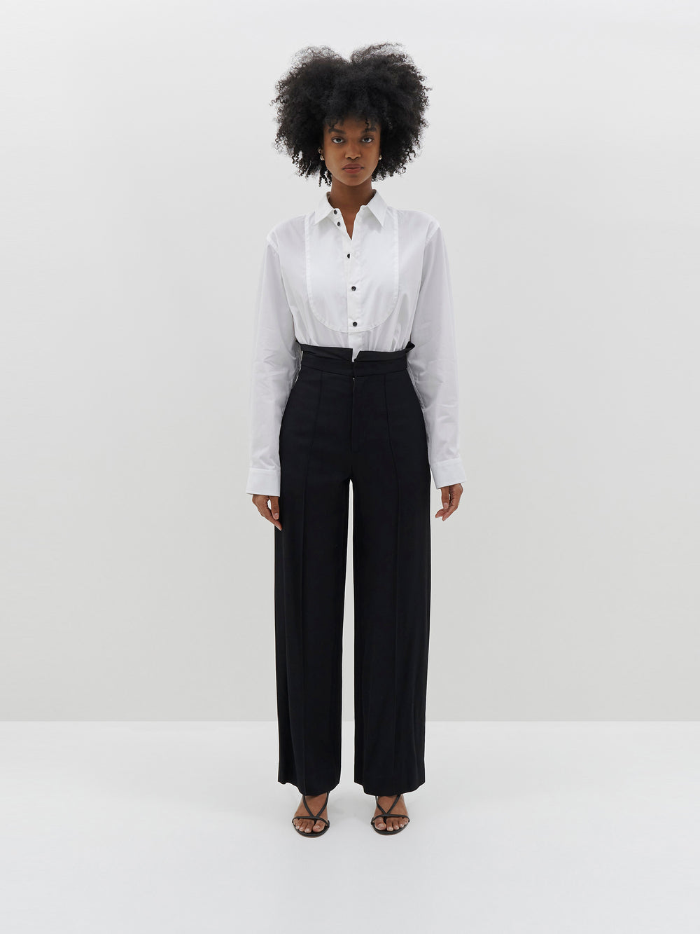 waistband detail tailored pant