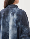 bleached shibori denim dress