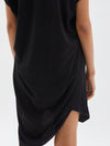 bassike v neck jersey slip dress in washed charcoal