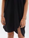 bassike v neck jersey slip dress in washed charcoal