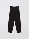 bassike crepe cuffed hem tailored pant in black